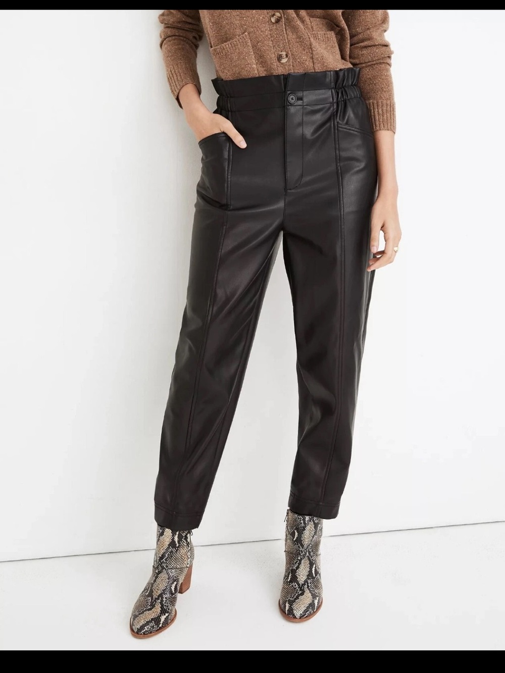 MADEWELL PAPERBAG VEGAN LEATHER PANTS 12